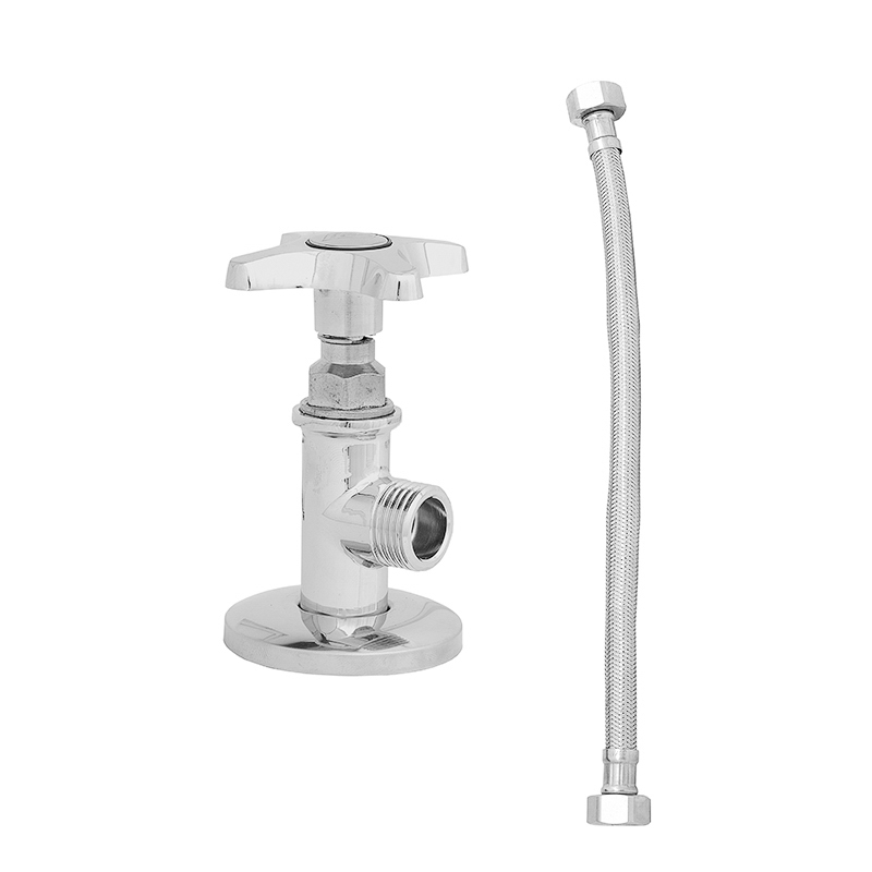 LÍNEA STANDARD <BR> LLAVE ANGULAR HE 1/2"CON FLEXIBLE HI 1/2"X 1/2" 30CM.