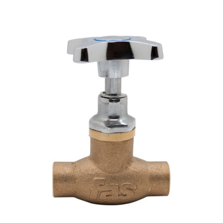 LÍNEA STANDARD <BR> LLAVE PASO SOLDAR SUPERIOR CROMADA 1"