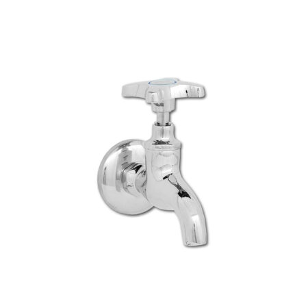 LÍNEA STANDARD <BR> LLAVE LAVACOPAS AL MURO CROMADA